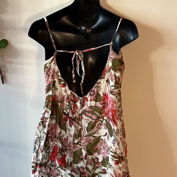 • Floral Mini Dress Red and Pink - Picture 4 of 6